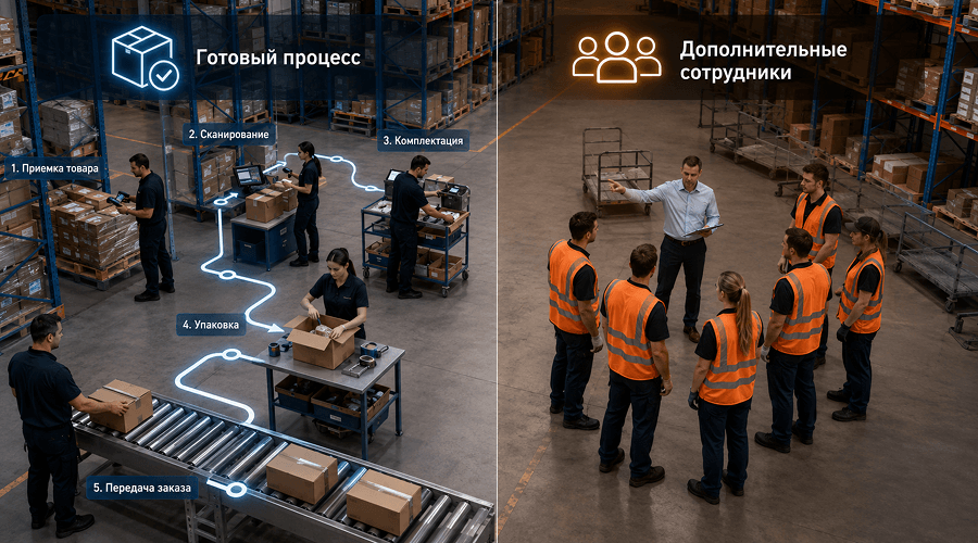 Аутсорсинг или лизинг персонала для склада